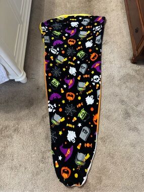 Kids Halloween Sleeping Sack - Black Multi-Color Cozy Pajama Sack Two sided